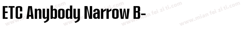 ETC Anybody Narrow B字体转换